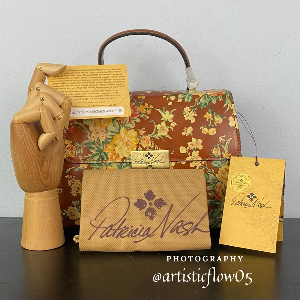 NEW! Vintage Botanical Collection Chauny Satchel - Picture 6 of 9